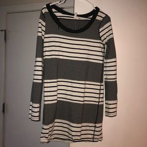 Free People Striped Shift Long Sleeve Dress